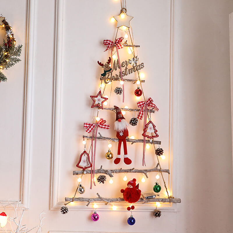 Beven Sada links Unique Christmas Tree with String Lights Hanging on Door Christmas Wall  Decorations Christmas Decor for Farmhouse Home Indoor – Amazing Home  Decoration, Indoor Decoration, Outdoor Decoration