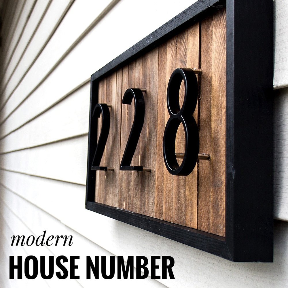 HWNGDI 125mm Casa Galleggiante Numero Lettere Big Modern Door Alphabet Home Outdoor 5 in.Black Numeri Indirizzo Plaque Dash Slash Segno Facile da Usare Color : A