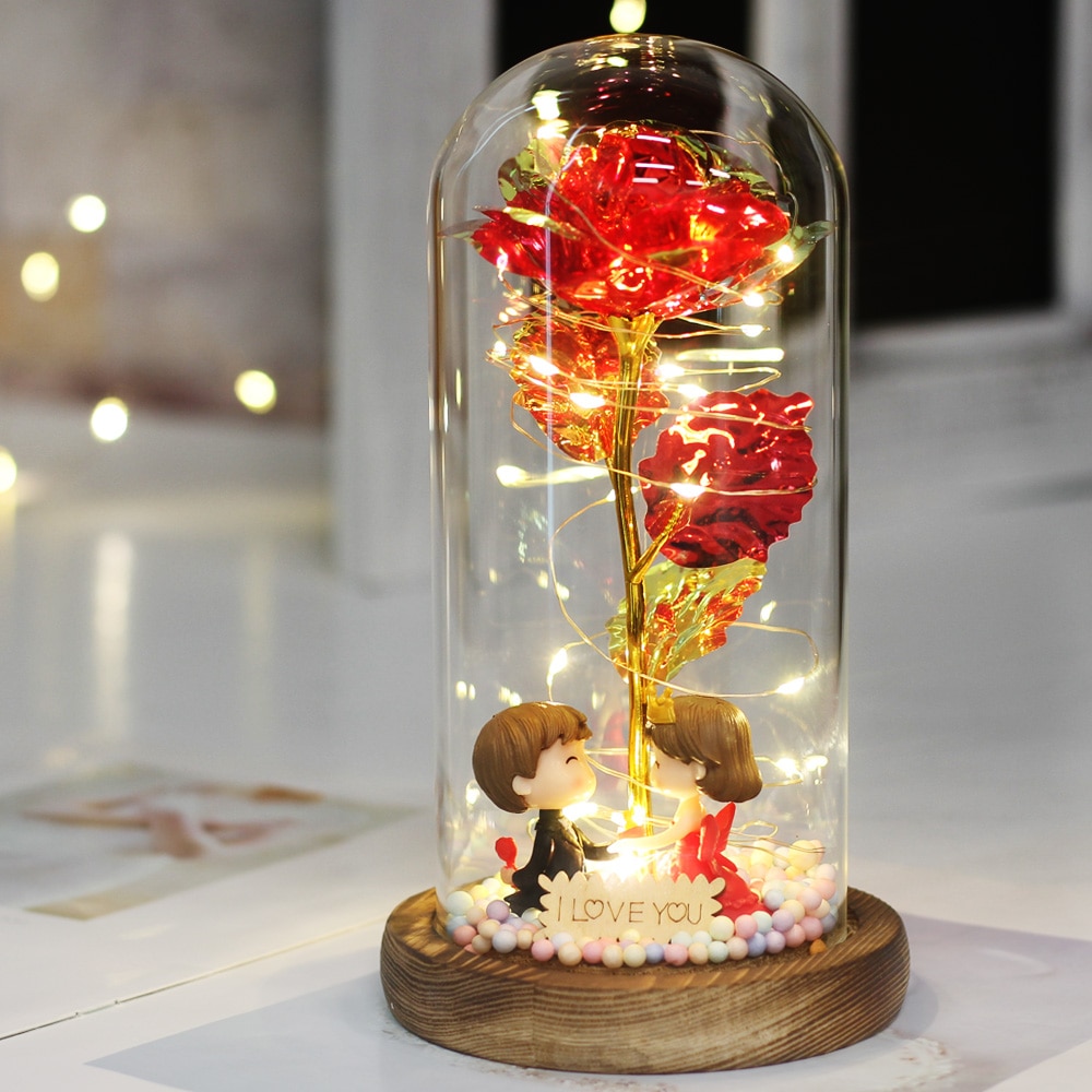 Home Decor Artificial Flowers Beauty And The Beast Eternal Rose LED Lights  In Glass Dome Wedding Decor Father Mother's Day Gift – Amazing Home  Decoration, Indoor Decoration, Outdoor Decoration