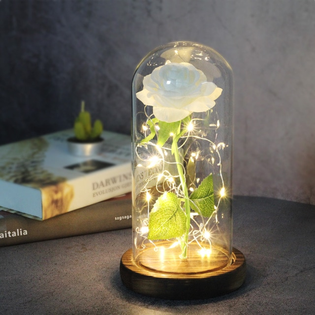Home Decor Artificial Flowers Beauty And The Beast Eternal Rose LED Lights  In Glass Dome Wedding Decor Father Mother's Day Gift – Amazing Home  Decoration, Indoor Decoration, Outdoor Decoration